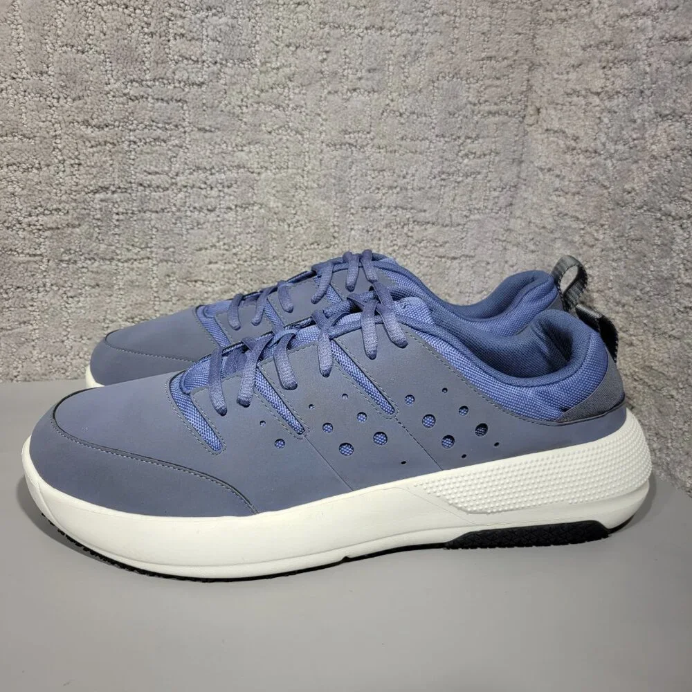 Crocs On The Clock 209475 Mens Size US 14.5 Storm Blue Nubuk Work Sneaker Shoes